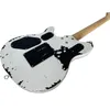 Nova guitarra elétrica branca cor do corpo zebra captadores floyd rose estilo tremolo