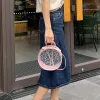 30pcs Stuff Sacks Women PVC Star Prints Circle Shaped Shoulder Bag LL