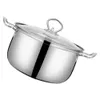 Stainless Steel Stock Pot Soup Sauce Pan Cooking Pots Lids Cover Saucepan Daily Use Stockpot Pans For the kitchen Utensils 240226
