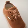 Кроссовки на осень-весну, детская обувь Borad, кроссовки с милым медведем и украшением для девочек, тканевая обувь для мальчиков, мягкая обувь с мультяшным рисунком для детей