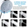 Bathroom Shower Heads Sprayer Jetting Head Water Saving Handheld Adjustable 5 Modes SPA Bath Accessories YQ240228