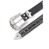 Męski i damski Punk Water Diamond Belt Blask Crystal Diamond Inkrustowany luksusowy pasek