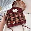 Colorido Lana Tejer Tweed Diseñador Mujeres 31 Bolsas Tote Patchwork Diseño 24 cm Hardware de metal dorado Matelasse Cadena Vintage Hombro Cruz Cuerpo Bolso Monedero de lujo