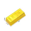 Party Decoration Replica Gold Bar Fake Pirate Coins Novelty Golden Brick Blion Realistic Movie Treasure Hunting Game Prop Abs Drop D Dhceq