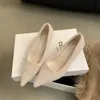 Chaussures habillées pour femmes Style de soirée français élégant fée talons hauts automne et hiver mode pointu bouche peu profonde talon fin en peluche unique