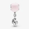 Ny ankomst 925 Sterling Silver Elephant och Pink Balloon Dangle Charm Fit Original European Charm Armband Fashion Jewelry Access289T