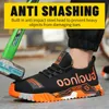 Fashion Sports Shoes Work Boots Puncture-Proof Safety Shoes Men Steel Toe Shoes Security Protective Shoes Indestructible 240220