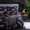 Set Europe and America Dark Flower Print Coupue Cover Set Queen King Size Liber Set Twin Single Double Bed Set Home Couper Couvrettes transparentes Curtains