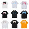 Summer Tshirt Mens Designer T Shirt USA Streetwear Klasyczny wzór marki druk mody High Street Offes Białe koszule męskie ubrania