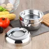 Contenitore per alimenti rotondo Bento Box in acciaio inossidabile a doppio strato Contenitore per alimenti per bambini Contenitore per alimenti da cucina Thermos Lunch Box 240219