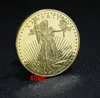 Konst och hantverk 5 datorer Non Magnetic Dom Eagle Badge Gold Plated 32,6 mm minnesstaty Liberty Collectible Decoration Coin Dhabh