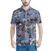 Herren Polos Hawaii Kokosnussblatt Muster Sommer Poloshirts Männer Kurze Ärmel Klassisch Männlich Casual Sport Tops T Urlaub Strand Party