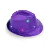 Feesthoeden Ruimte Cowgirl Led-hoed Knipperend licht Pailletten Cowboy Lichtgevende petten Halloween-kostuum 0530 Drop Delivery Home Garden Fest Dhyim