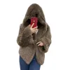 Fur Hot Selling Autumn Winter New Women Real Rabbit Fur Hooded Coat 100% Natural Fur Jacket Loose Manual Weave Quality Streetwear