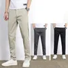 2024 Spring/Summer Mens Business Prosta męska bawełniana cienka torba męska klasyczna czarne pantalony khaki 240228