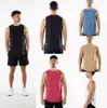 LU-864 Men Yoga Outfit Solid Color Sports Leisure Plus Size Vest Exercise Breathable Sleeveless O Neck Basketball Tank Tops Minority simplicity