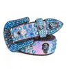 أحزمة جديدة للنساء مصممة حزام حزام الرجال الأصليين من الجلد الكلاسيكي الفاخرة العلامة التجارية Cinturones اللامع الماس Mens Menmond Multicolour مع Bling Rhinestons