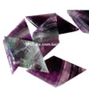 Fluorite arcobaleno naturale a forma di diamante intaglio regalo unico lucido bellissimo cristallo colorato di quarzo pietra preziosa rombo scultura guarigione Reiki stregoneria decorazione da scrivania