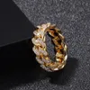 Hip Hop Mens smycken ringar Engagemang Bröllopsringar Set Män älskar Diamond Ring Luxury Iced Out Ring311e