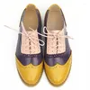 Casual Shoes Ab Style Mixed Color Oxfords 21-27cm Lace Up Single Customized for Women