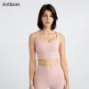 Tenue Antibom Antichoc Push Up Soutien-Gorge De Sport Femme Sexy Dentelle Bandoulière Yoga Gilet Creux Dos Croisé Fiess Gym Sous-Vêtements