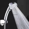 Bathroom Shower Heads Bath Head 3 Modes Adjustable Water Saving High Pressure Rain Luxury Home Hotel Silver Sprayer Accessories YQ240228