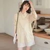 Women's Blouses Lazy Design With A Loose And Versatile Pocket Foldable Striped Shirt For Spring Autumn Seasons 22024 Layered Lining