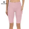 Outfits Salspor Active Sport Leggings Women Pocket High Waist Fiess Short Leggings Sportswear Breathable Leggings Ladies Gym Wear