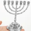 Candlers Ram Metal Candlestick Ornements de bureau Menorah Adorcement décor de table juif Holder
