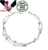 OMHXZJ toute la mode douce belle femme Couple fille fête cadeau perles Cube pentagramme 925 Bracelet en argent Sterling Bracelet SZ922302320