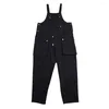 Herenbroeken Heren Japanse casual jumpsuit 2024 Geslachtloos Modetrend Functionele stijl Multi-pocket Losse effen kleur Overalls Unisex