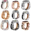 Designer Jewelry Bracelet Leather Strap For Apple Watch 41mm 45mm 44mm 42mm 40mm 38mm Bands Women Adjustable Agate Wristband iwatch 7 6 5 4 3 Se Series Watchband Access