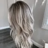 Blusteless Lace Front Human Hair Peruki HD Transparent 360 Pełna koronkowa peruka popiół brązowa blondynka koronkowa palenia czołowa fala luźna 180%