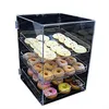 dreischichtige, transparente Acryl-Cupcake-Displaybox für den Laden mit Tür