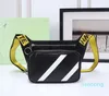 2024 Women's Printed Black and Striped Double with Ow Leather Crossbody Backpack