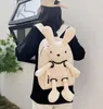 Sweet Cool Rabbit Cartoon Plecak Kobieta 2024 Nowa duża zdolność mody torba podróży Urocza klasa królików plecak