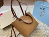 Designer loeweite anagram tygväska handväska avtagbar axelband crossbody väska handgjorda vävda ena axelväska med ko läder shopping väska karamellpåse
