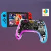 Manette de jeu pour Nintendo Switch /Pro contrôleur poignée de jeu néon lumière colorée Joystick Joypad manette de jeu sans fil avec LED rvb