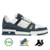 OG Oryginalne luksusowe buty designerskie nakładki Wergiliusz Casual Trenerer Low Calfskin Sneakers biały czarny zielony pomarańczowy beżowy hurtowe skórzane mokasyny platforma