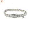 Pass Diamond Tester Miami Hip Hop Bijoux Brillant Hommes 925 Collier en Argent Sterling Vvs Moissanite Chaîne de Tennis