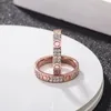 Anello stellato Anelli d'amore Anello per unghie Designer per donna Acciaio al titanio placcato oro rosa argento con diamante pieno per Anelli da uomo Matrimonio Regalo di fidanzamento 4 5 6mm Multi misura