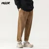 Hiqor Autumn Winter Thingen Corduroy Sweatpant Male Baggy Jogger Fashion Streetwearルーズヴィンテージカジュアルストレートパンツマン240220