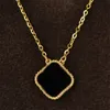 Pendants necklace four leaf clover designer necklaces colorful jewerly plated gold for women trendy have chains love necklaces thin gemstoness zb002 e4