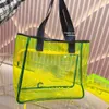 24ss designer sacola de praia das mulheres saco de praia pvc transparente bolsa de viagem de grande capacidade clássico cc sacolas moda feminina sacos