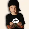 Nieuwigheid Tattoo Lange Mouw Kinderen T-shirts Katoen Jongens T-shirt Kinderen T-shirt Herfst Meisjes Tops 27 Jaar Kleding 240220