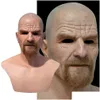 Maschere per feste Nuovo film Celebrity Maschera in lattice Breaking Bad Professor Mr. White Costume realistico Halloween Cosplay Consegna a domicilio Gar Dhidh