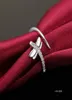 Anelli per matrimoni creativi letterari Dragonfly 925 Sterling Silver Temperament Personality Fashion Female Apertura 3639422