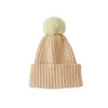 Caps & Hats New Candy Colors Children Knit Hats Boys Girls Warm Beanies Cap Cute Fur Ball Pom Baby Drop Delivery Baby, Kids Maternity Dhjwp