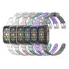 Pulseira de relógio com glitter transparente de designer com capa protetora para Apple Watch Band 38mm 40mm 41mm 42mm 44mm 45mm Pulseira esportiva TPU transparente para iWatch Series 8 SE 7 6 5 4