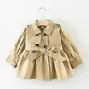 Fashion Baby Trench Coat Cotton Autumn Spring Girl Clothes Kids Jackets for Girls Coats Infant Outerwears Clothing 240220